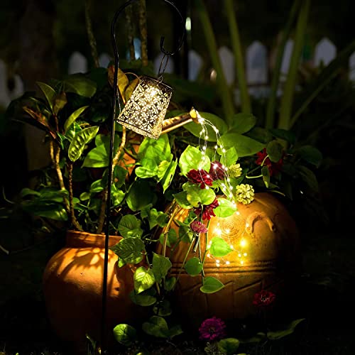 Solar Garden Watering Can Lights,Solar Waterfall Lights with Cascading